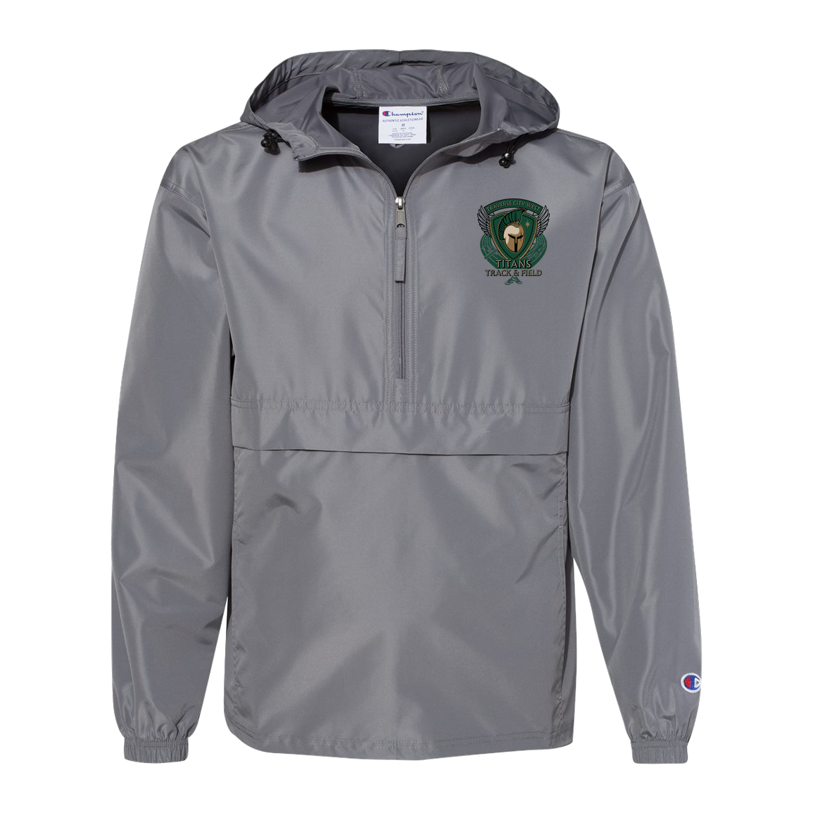tc-titans-winged-warrior-crest-champion-unisex-packable-anorak-jacket — Graphite — Front — source sha256 09f2baca7bea7e1646b9f3c00b1b4e95be239424cdc9f5818345939536724cab — Color position 2