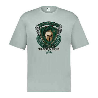 tc-titans-winged-warrior-crest-c2-mens-performance-short-sleeve-tee — Silver — Front — source sha256 2b3d7f669df2b78e051a5ce5c6a0f4d5b1324542f880dbf04fa132ec35a55e56 — Color position 3