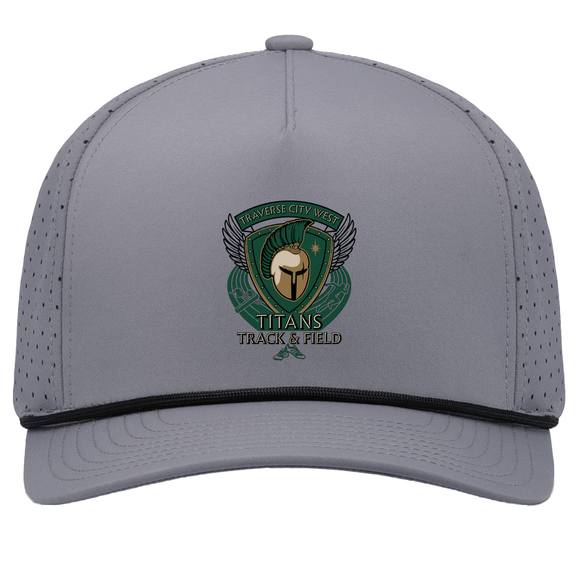 tc-titans-winged-warrior-crest-pacific-headwear-weekender-perforated-snapback-cap — Graphite/Black — Front — source sha256 2caad74bb7a9044dd065be04605db40e228f7a9ea3b2e066d0a029d2eb316e0a — Color position 3