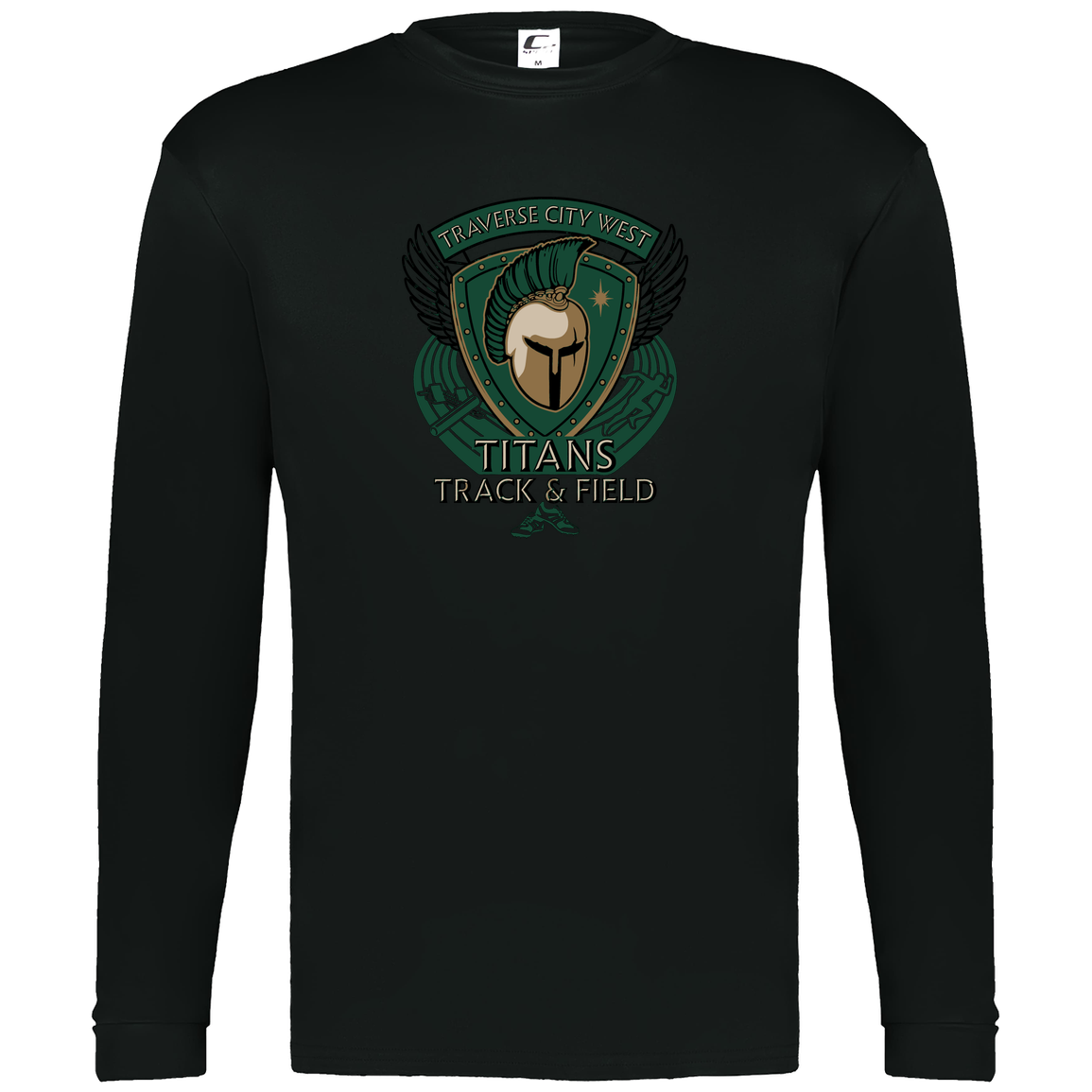 tc-titans-winged-warrior-crest-c2-mens-performance-long-sleeve-tee — Black — Front — source sha256 4d5e8638358cb9c06c21a0e9150b8f150dbb748ecded892cf73d4e1ea9ef2fd0 — Color position 1