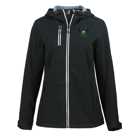 tc-titans-winged-warrior-crest-clique-womens-eco-stretch-softshell-jacket — Black — Front — source sha256 6354964c66795329b2f4f32a56b99d26a88983044ed53f1079e31faa021d7ee7 — Color position 1