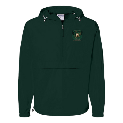 tc-titans-winged-warrior-crest-champion-unisex-packable-anorak-jacket — Dark Green — Front — source sha256 7acd8e409b6a19b9cf05ff73276eea0266ecf216e8d54eb320d904a79bc2b1f7 — Color position 3