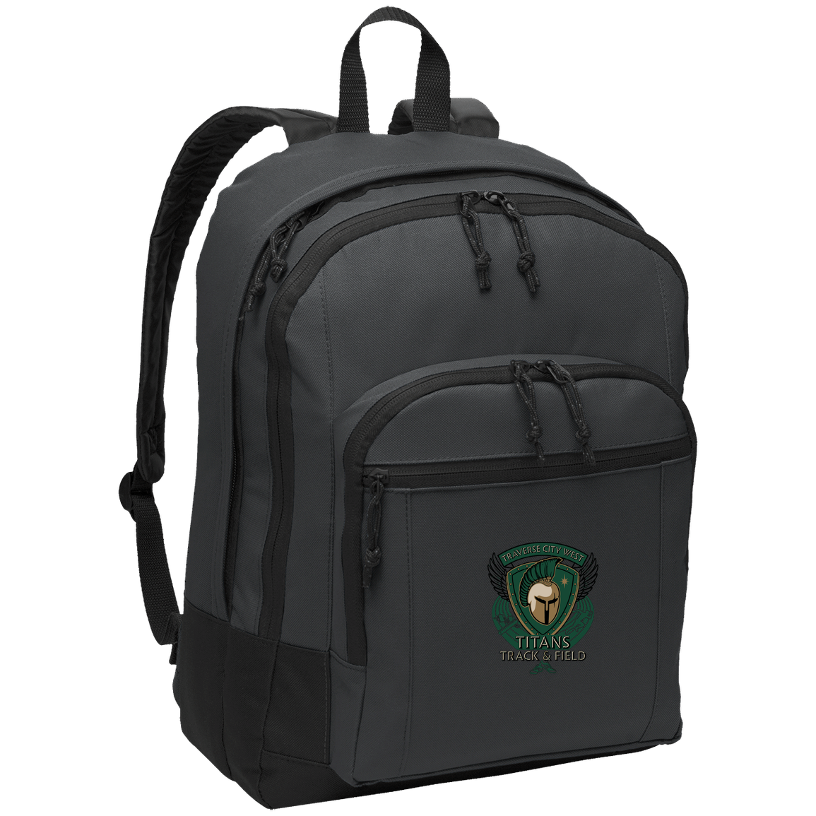tc-titans-winged-warrior-crest-port-authority-basic-backpack — Dark Charcoal — Front — source sha256 ab3fefb4415f1d4ab2ab37aa01da5a992980c52d74d656c0dfd845510b9a89e2 — Color position 2