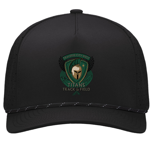 tc-titans-winged-warrior-crest-pacific-headwear-weekender-perforated-snapback-cap — Black/Black — Front — source sha256 d95e6e3d537b7a5fc8f0307041137399aeb04bccb5f25de4c520e8db0c9218ae — Color position 1