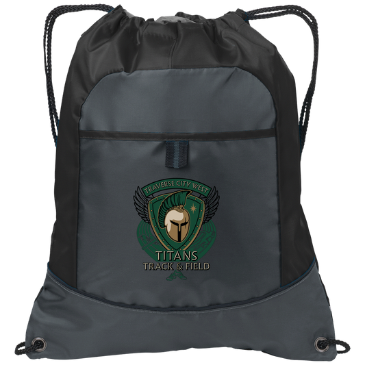 tc-titans-winged-warrior-crest-port-authority-pocket-cinch-pack — Deep Smoke/Black — Front — source sha256 e18577b3c0c49c115603af4401cb42c6d48f814d7c897134445feaf182fc263b — Color position 1