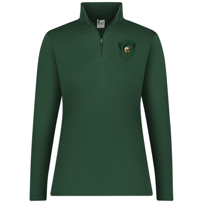 tc-titans-winged-warrior-crest-c2-womens-1-4-zip-pullover — Dark Green — Front — source sha256 e3bc952d0d7bea3967ff8338855a5617945b96a937e0353321ecc2253241e948 — Color position 5