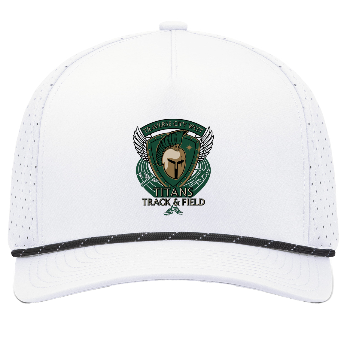 tc-titans-winged-warrior-crest-pacific-headwear-weekender-perforated-snapback-cap — White/Black — Front — source sha256 fc15c24734291cf612049c24d1372ae04b4630b15f7446690849fc119a567d59 — Color position 7