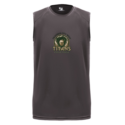 tc-titans-volleyball-bold-mascot-badger-b-core-sleeveless-performance-tee — Graphite — Front — restored 2026-09-05 — source sha256 50fe5905d8b83e3116375e34fd6a4ef21c737729ee90a72297912f1159ffac01