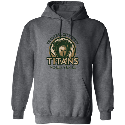 tc-titans-volleyball-bold-mascot-gildan-pullover-hoodie — Dark Heather — Front — restored 2026-09-05 — source sha256 de5e7cf5ca03a712ba6460e261e95789e92742d2c0590805edd719aad777395c