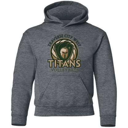 tc-titans-volleyball-bold-mascot-gildan-youth-pullover-hoodie — Dark Heather — Front — restored 2026-09-05 — source sha256 954ed51a53e8b189fb98147fd3ace6ba50dedd56fb9a49b20e7c0470839037ea