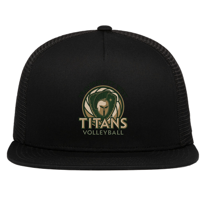 tc-titans-volleyball-bold-mascot-pacific-headwear-d-series-5-panel-trucker-snapback-cap — Black — Front — restored 2026-09-05 — source sha256 5c8c72bac915ca19aff8b0f790eee9b8c23e9994417a829ebfca753d6c627196