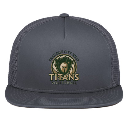 tc-titans-volleyball-bold-mascot-pacific-headwear-d-series-5-panel-trucker-snapback-cap — Graphite — Front — restored 2026-09-05 — source sha256 924caeaa961dc4ce731179cab97a1b25a6a867f2013b5fa6f6bab2ca1deb4da0