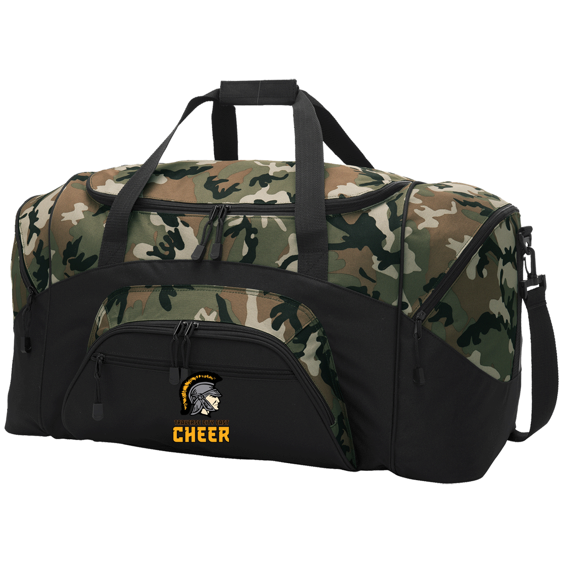 tc-trojans-cheer-basic-port-company-sport-duffel Black/Camouflage
