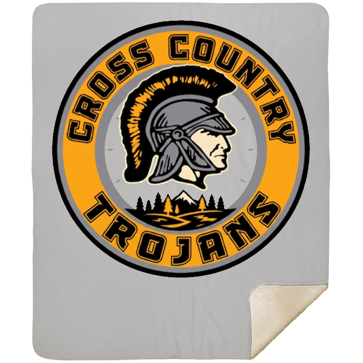 tc-trojans-cross-country-crest-mshm-premium-sherpa-blanket-50x60 — Silver — Front — source sha256 01642f3d83c2d8a38a0a98167f4b3db208848b6f31ab972e6398a7e5923ca61c — Color position 4