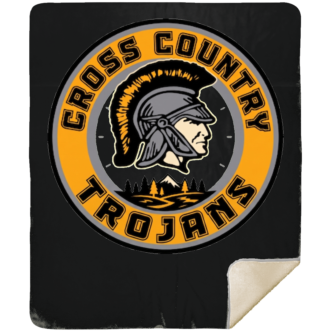 tc-trojans-cross-country-crest-mshm-premium-sherpa-blanket-50x60 — Black — Front — source sha256 4ecaf219da6be6a693297b5e1fe238b837e3ffa34c009cca31a29d799e816ec7 — Color position 2