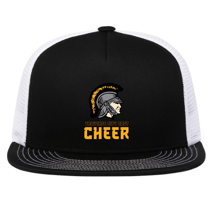 tc-trojans-cheer-basic-v2-pacific-headwear-d-series-5-panel-trucker-snapback-cap — Black/White — Front — source sha256 3353f4b1bb92420a9bae22024c223c7e79c560833f8029c9ce86b35fd0ee2dd0 — Color position 2