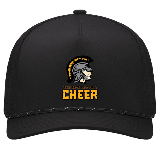 tc-trojans-cheer-basic-v2-pacific-headwear-weekender-perforated-snapback-cap — Black/Black — Front — source sha256 b2dd6ef5ff63469854f490128651c94b95ad2fc6746aa40cd0bb73aeaa31e85f — Color position 1