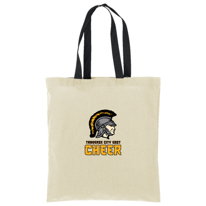 tc-trojans-cheer-basic-v2-port-authority-core-cotton-tote — Natural/Deep Black — Front — source sha256 dce6c61c863e4b6a97c4248fd246510f8e7447c2ef5d2fd36010a8d5d35301ff — Color position 3