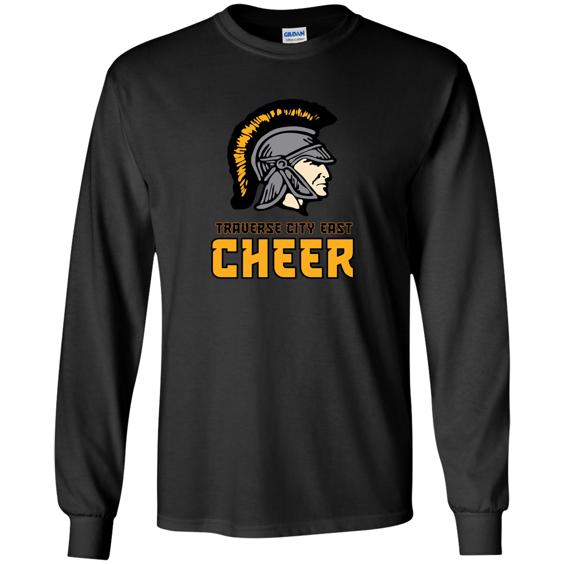 tc-trojans-cheer-basic-v2-gildan-youth-ls-t-shirt — Black — Front — source sha256 dd0798557ac9a125b7a7b876d4b00c1701981dd27baf74dd2f3160240e827428 — Color position 3