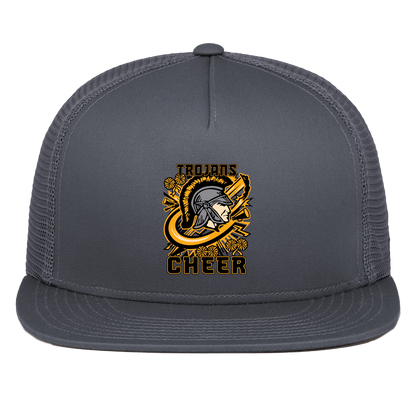 tc-trojans-cheer-rally-v2-pacific-headwear-d-series-5-panel-trucker-snapback-cap — Graphite — Front — source sha256 053b7d04a45eeb609d7af96db93188fcbb0af511be2582caceceb14e8edcd956 — Color position 3