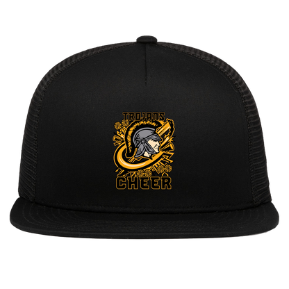tc-trojans-cheer-rally-v2-pacific-headwear-d-series-5-panel-trucker-snapback-cap — Black — Front — source sha256 077223b0886725cad6529cd77bc5724fec54e508501b462551ca3e5f9fa45ca4 — Color position 1