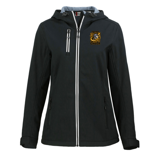 tc-trojans-cheer-rally-v2-clique-womens-eco-stretch-softshell-jacket — Black — Front — source sha256 787f55664d63abadd55f9c1cb70e7708198d9ff9bda160e4b679c4a4ea916080 — Color position 1