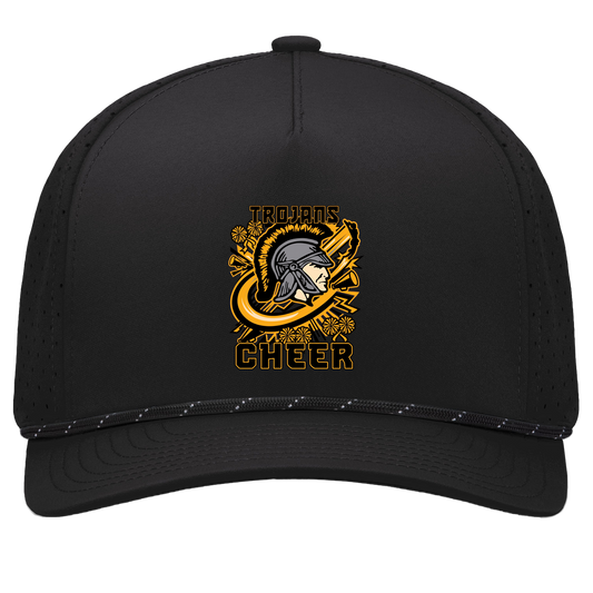 tc-trojans-cheer-rally-v2-pacific-headwear-weekender-perforated-snapback-cap — Black/Black — Front — source sha256 bdec832beade04277764636694de3222bb9c7cec2c3ff59c61d01d9903e9d795 — Color position 1