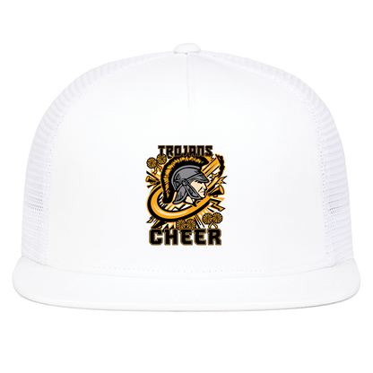 tc-trojans-cheer-rally-v2-pacific-headwear-d-series-5-panel-trucker-snapback-cap — White — Front — source sha256 d0de55a8d44d742667d07aa83cbc8a67ea1836f00d40cecd86a2b5ef98a91376 — Color position 5