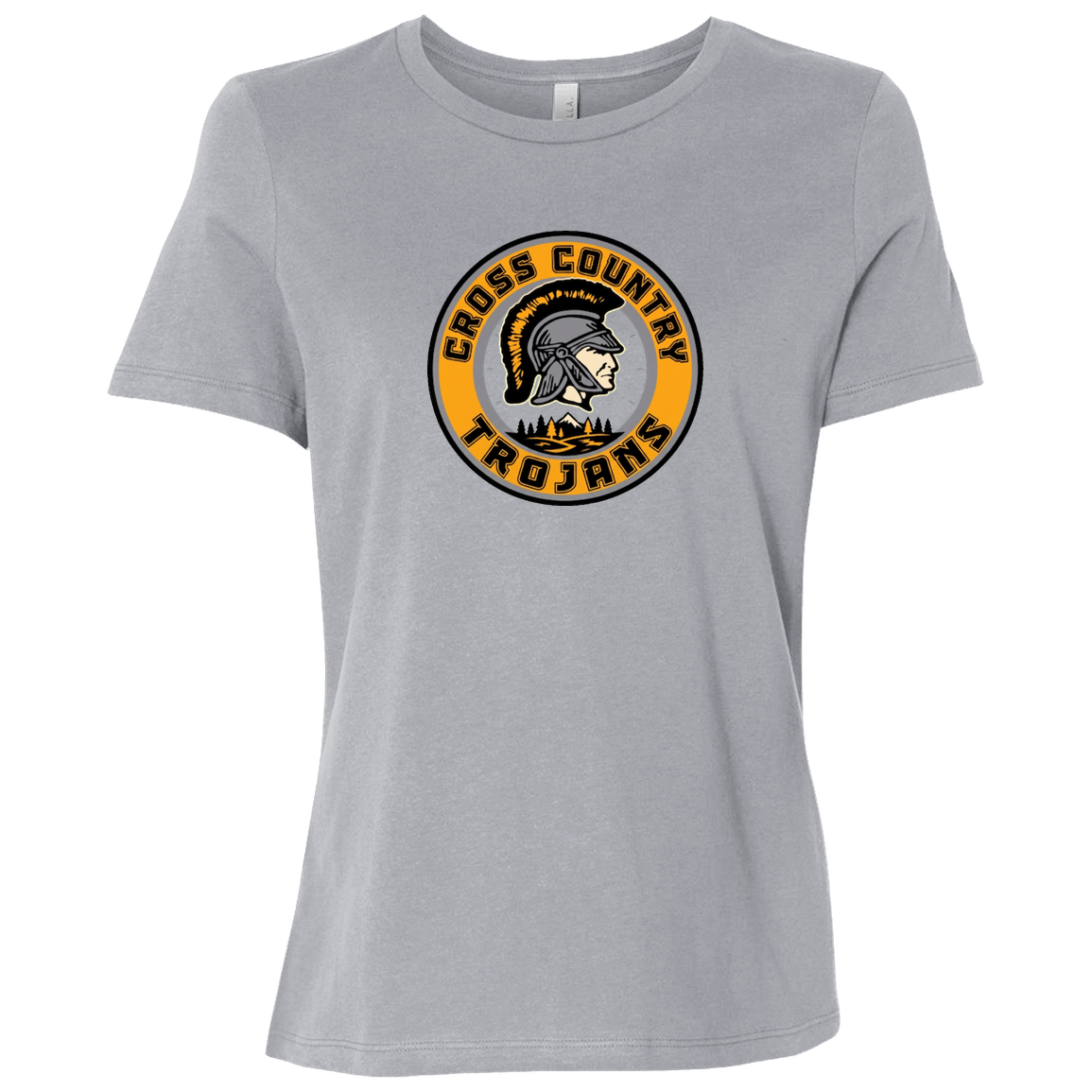 tc-trojans-cross-country-crest-v2-bella-canvas-ladies-relaxed-jersey-short-sleeve-t-shirt — Athletic Grey — Front — source sha256 17e92610213a62978231778437babace9f1a20f29a881ebfd90adbb3b1209724 — Color position 3