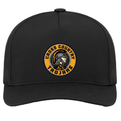 tc-trojans-cross-country-crest-v2-pacific-headwear-weekender-perforated-snapback-cap — Black — Front — source sha256 196393a61d5a99ee101dd7b45f26e38486098cd4ce47df399e2f03f232276909 — Color position 2