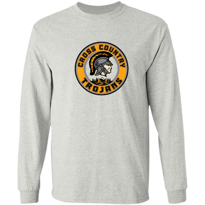 tc-trojans-cross-country-crest-v2-gildan-ls-t-shirt-5-3-oz — Ash — Front — source sha256 3febaa69378b3885decfe93b2541d99d8d2df844ad47876acc87c14667abffbb — Color position 1