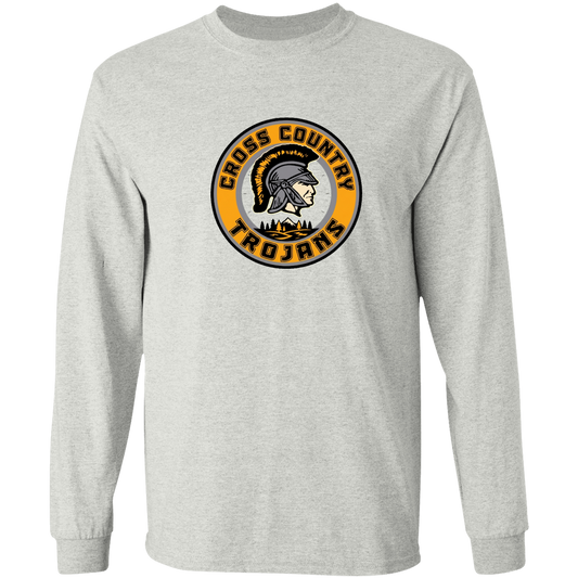 tc-trojans-cross-country-crest-v2-gildan-ls-t-shirt-5-3-oz — Ash — Front — source sha256 3febaa69378b3885decfe93b2541d99d8d2df844ad47876acc87c14667abffbb — Color position 1