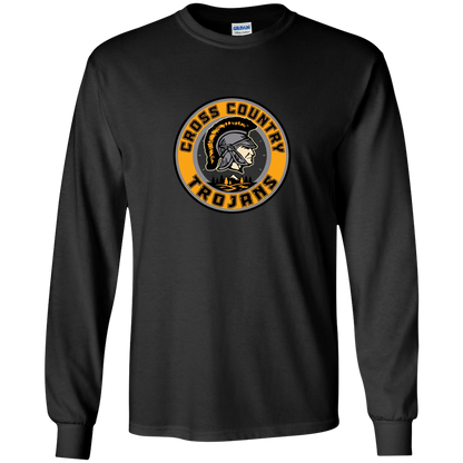 tc-trojans-cross-country-crest-v2-gildan-youth-ls-t-shirt — Black — Front — source sha256 414b4c5b00a4d08cfe810557ea1b807cf49edecf956fe42da81275ca06a25eb1 — Color position 3