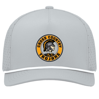 tc-trojans-cross-country-crest-v2-pacific-headwear-weekender-perforated-snapback-cap — Silver/White — Front — source sha256 4fd167d9f4022b9d288a48f64a2dac8fe94bad0b266f7fa05ed82cef78b06ce2 — Color position 5