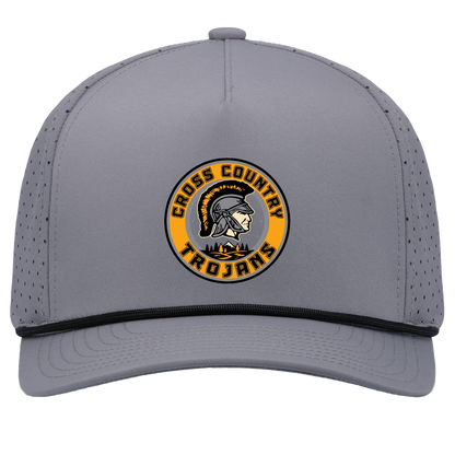 tc-trojans-cross-country-crest-v2-pacific-headwear-weekender-perforated-snapback-cap — Graphite/Black — Front — source sha256 9a4e311b298d5036f8566113634fb3669e4c49425b9a819e5b6a28ca412384e9 — Color position 3