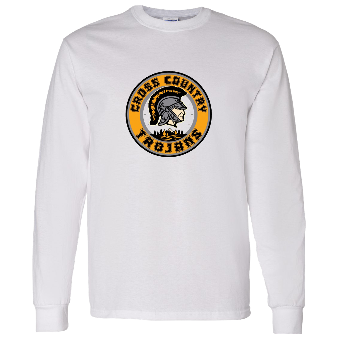 tc-trojans-cross-country-crest-v2-gildan-ls-t-shirt-5-3-oz — White — Front — source sha256 b3517661398338f5e17de20cea1c981828c68d937b8ec8079f1edd86b763bad1 — Color position 3