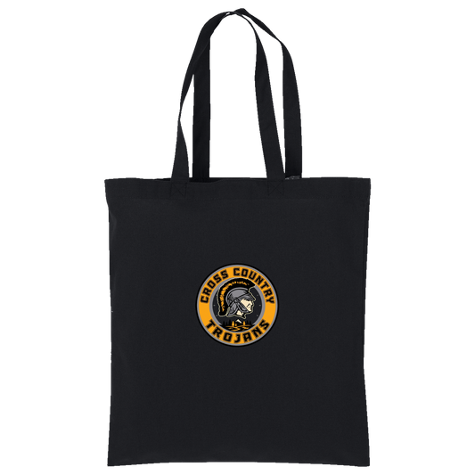 tc-trojans-cross-country-crest-v2-port-authority-core-cotton-tote — Deep Black — Front — source sha256 ccb90ae2c9ddec42067ee5b3c5fc45e9c37e5415a18f6fe80a51cb856faf3954 — Color position 1