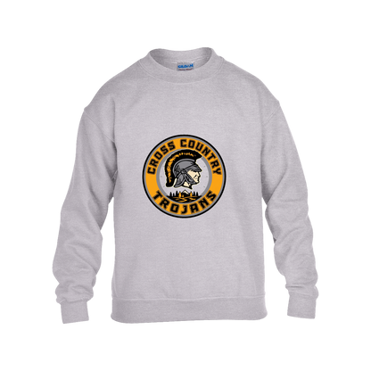 tc-trojans-cross-country-crest-v2-gildan-kids-heavy-blend-fleece-crew — Grey — Front — source sha256 cf47db7bd2acbe3b4c03fb833539b0e750b9ebe75a3e629ff323dd5b1a11215e — Color position 3