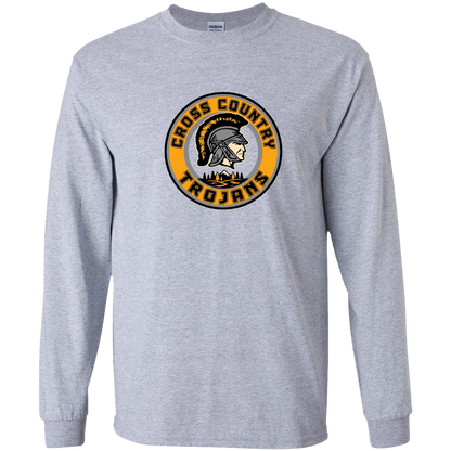tc-trojans-cross-country-crest-v2-gildan-youth-ls-t-shirt — Sport Grey — Front — source sha256 dfb732c6ebbd335ee3fc341e3f5cf9bb2f442d3e22188e48aca7d4464c37b215 — Color position 1