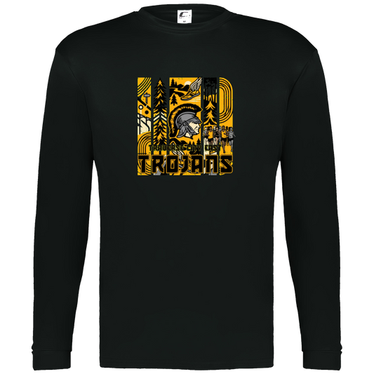 tc-trojans-cross-country-tiles-v2-c2-mens-performance-long-sleeve-tee — Black — Front — source sha256 07f381fe130c9793fd5cc4b1a756f0dc11d867fc9faa576343929fc48392cea0 — Color position 1