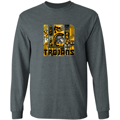 tc-trojans-cross-country-tiles-v2-gildan-ls-t-shirt-5-3-oz — Dark Heather — Front — source sha256 0e6a6ea6d9e30156567218a09eb3b66242153441b8bca96e906b6adb96e1f1e4 — Color position 2