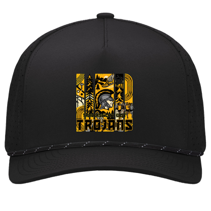 tc-trojans-cross-country-tiles-v2-pacific-headwear-weekender-perforated-snapback-cap — Black/Black — Front — source sha256 3bc10ff555d45075df161905e2be0d4b7467f3d825be7dff768675f884550e24 — Color position 1