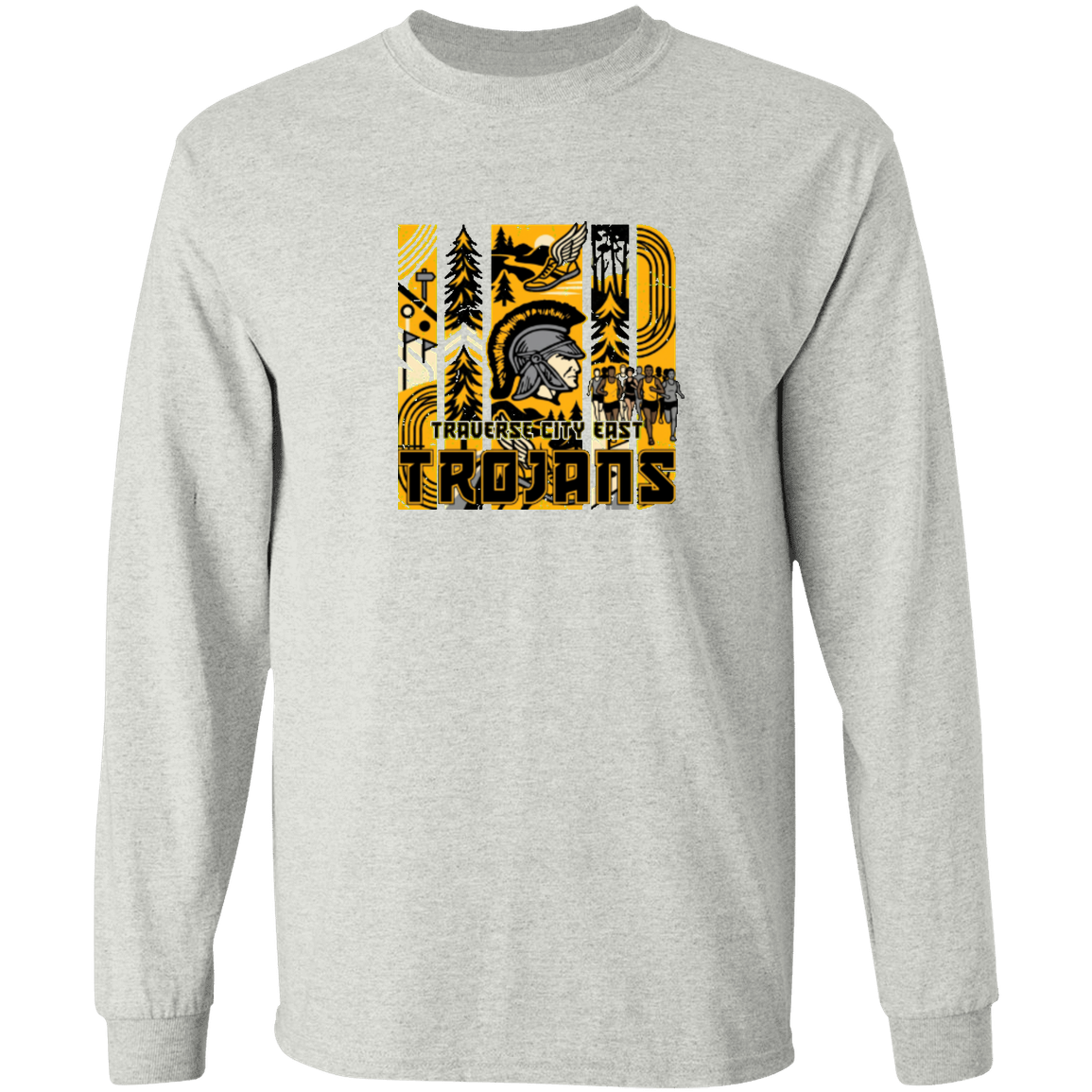 tc-trojans-cross-country-tiles-v2-gildan-ls-t-shirt-5-3-oz — Ash — Front — source sha256 62abab29133cd9d1f3892ca912f704416c3c83a83e33a1389e98d88f71ffb3c8 — Color position 1