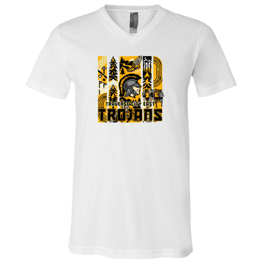 tc-trojans-cross-country-tiles-v2-bella-canvas-unisex-jersey-ss-v-neck-t-shirt — White — Front — source sha256 6b1483fda0d34eed5bf98175cdbb190f38db8797d77867d91af8b3f30f5de9a3 — Color position 1