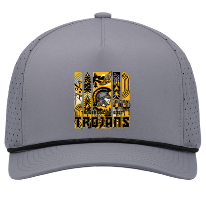 tc-trojans-cross-country-tiles-v2-pacific-headwear-weekender-perforated-snapback-cap — Graphite/Black — Front — source sha256 785dabf5e817472b0873b5fa5d229a363a9e330315e05f08d5f1c1b7d848fb75 — Color position 3