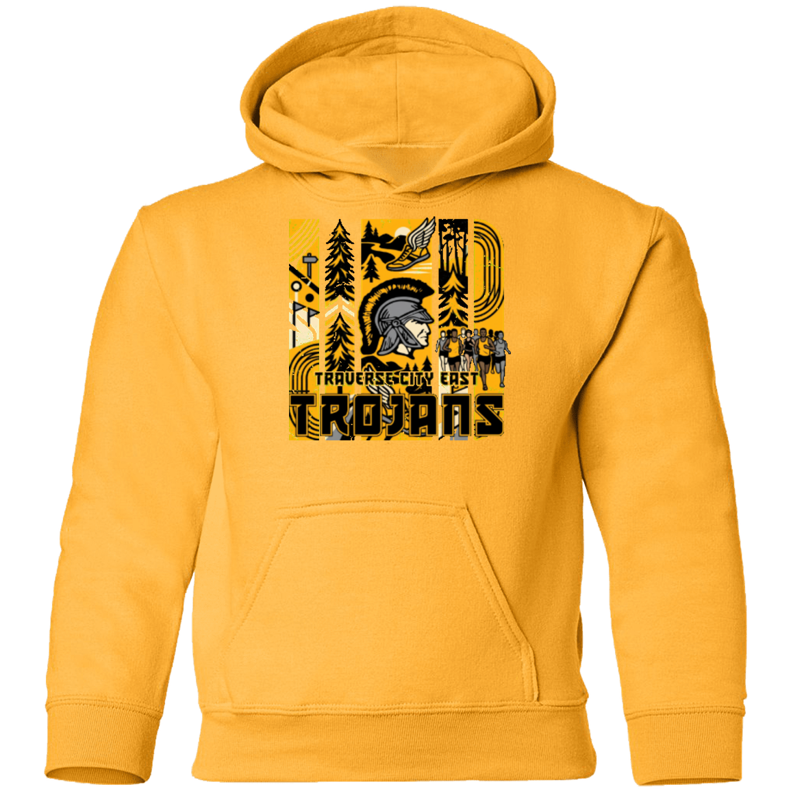 tc-trojans-cross-country-tiles-v2-gildan-youth-pullover-hoodie — Gold — Front — source sha256 d98980faf66fabbd6a792b4ccbf3e7d41c5bfb9421e963017aac90375699a432 — Color position 5