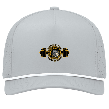 tc-trojans-ems-training-logo-pacific-headwear-weekender-perforated-snapback-cap — Silver/White — Front — source sha256 015292b254ac4f60c4190403649fa44d172138a02984cb0cff10a87e634f262d — Color position 5