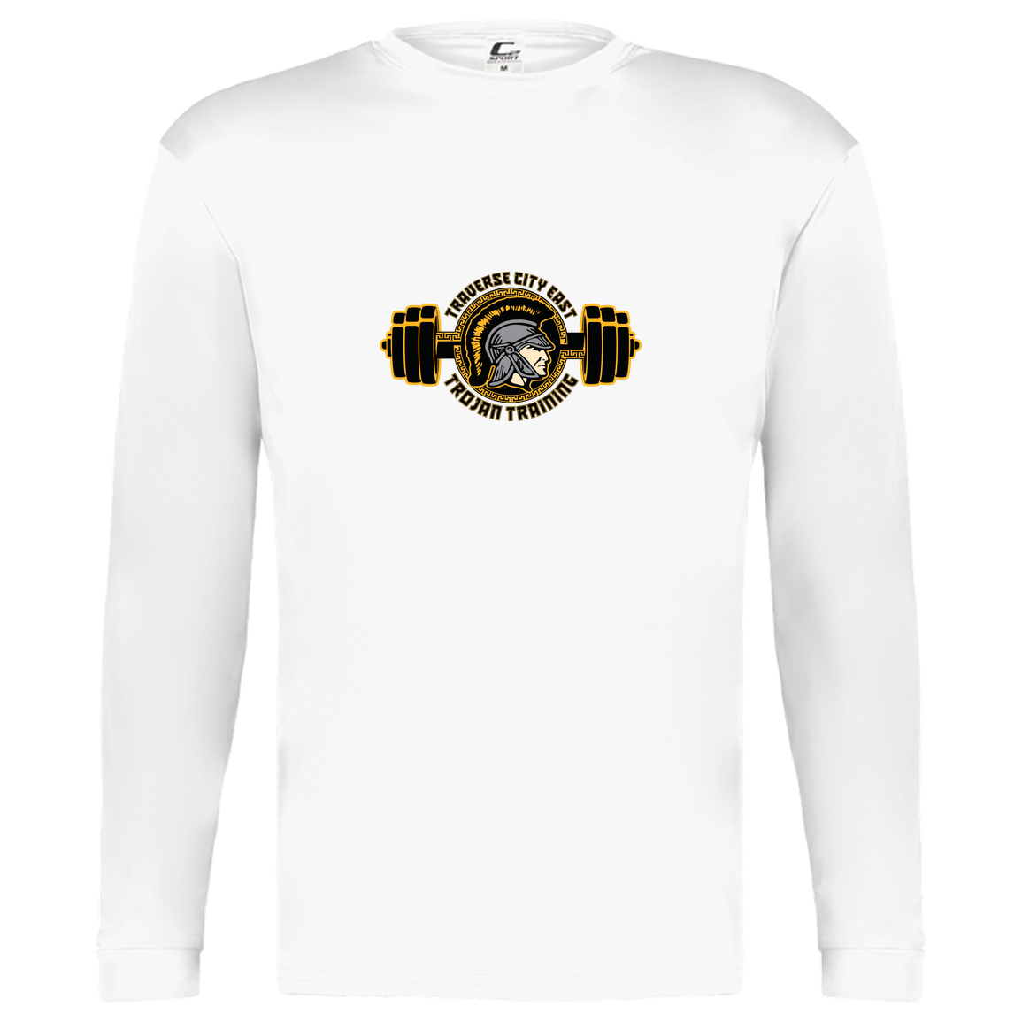 tc-trojans-ems-training-logo-c2-kids-performance-long-sleeve-tee — White — Front — source sha256 09529e6be6b9158282110381d4e755fad9d57dbaa7bc43510de0737b3c5b3dce — Color position 4