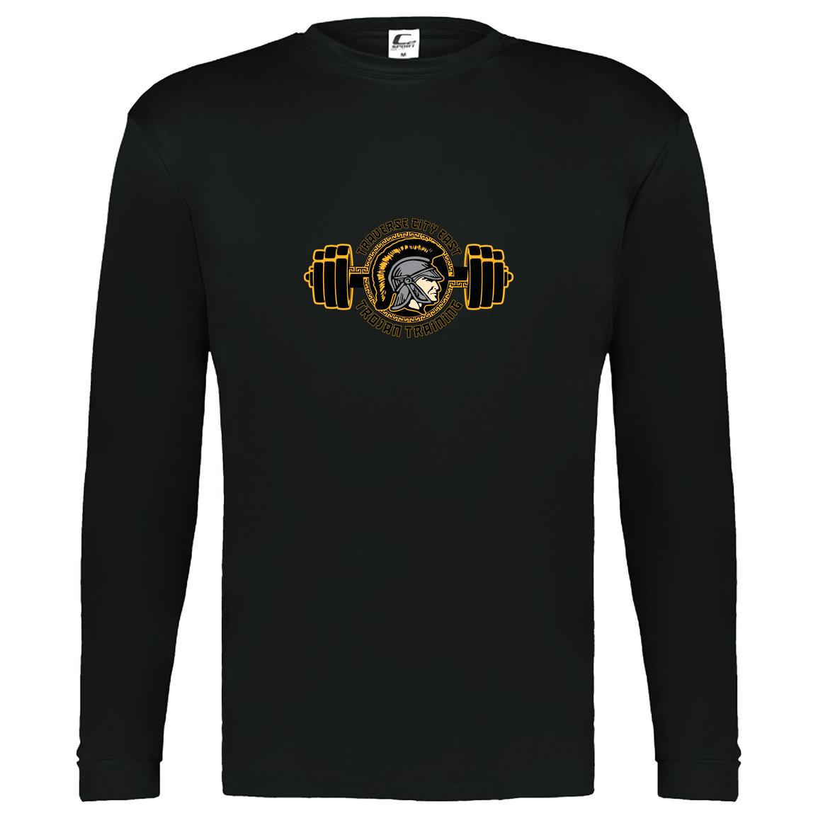 tc-trojans-ems-training-logo-c2-kids-performance-long-sleeve-tee — Black — Front — source sha256 0bcd3870188657939de7b7e78eb2c3a162d9932bf8a830f9c080ceebecd12080 — Color position 1