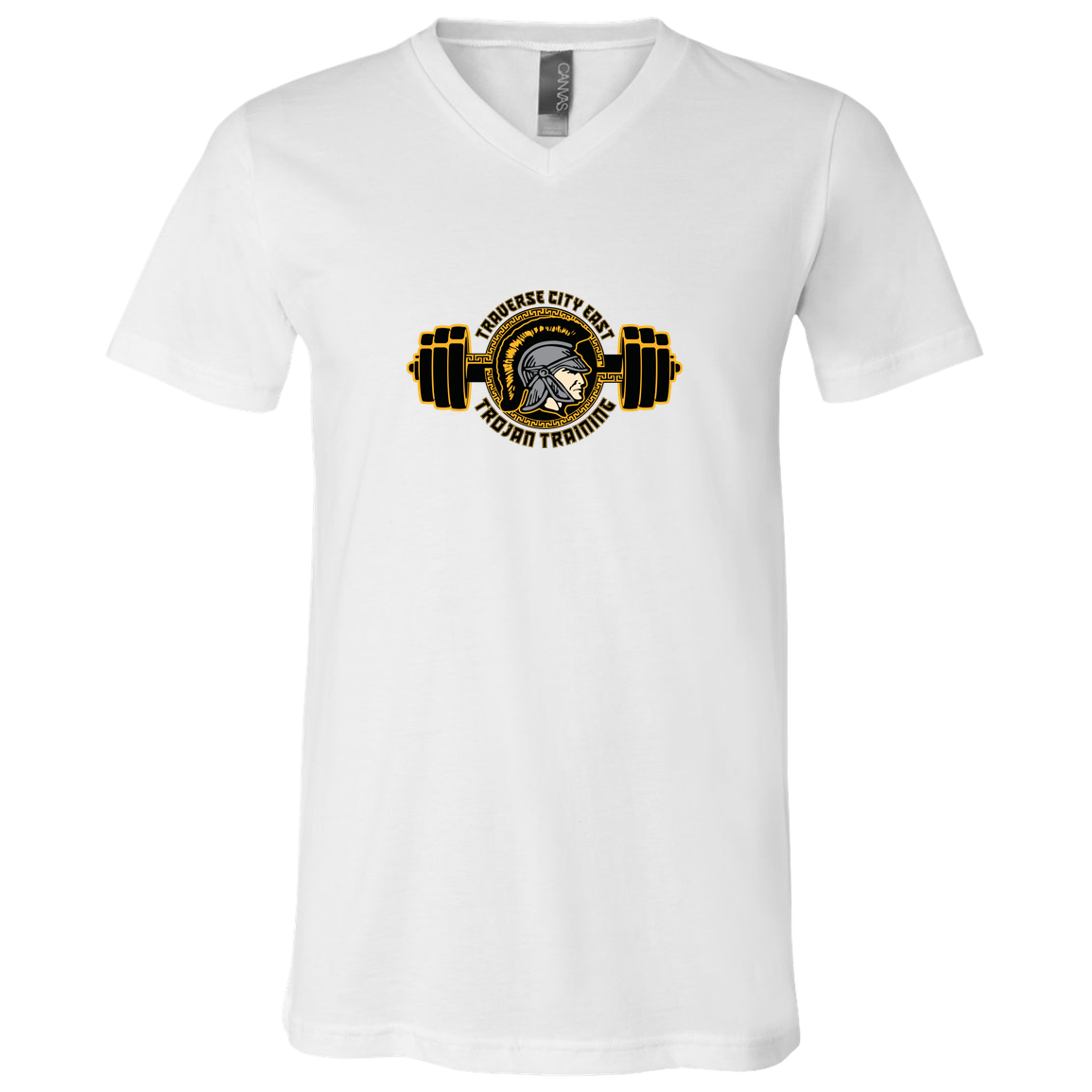 tc-trojans-ems-training-logo-bella-canvas-unisex-jersey-ss-v-neck-t-shirt — White — Front — source sha256 3319fbc335af830308f64069f8ad74fc8cddbb57533145567f3df99d344172b3 — Color position 1